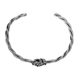 Sterling silver twisted knot bracelet