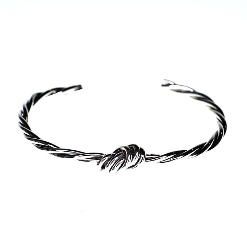 Sterling silver twisted knot bracelet