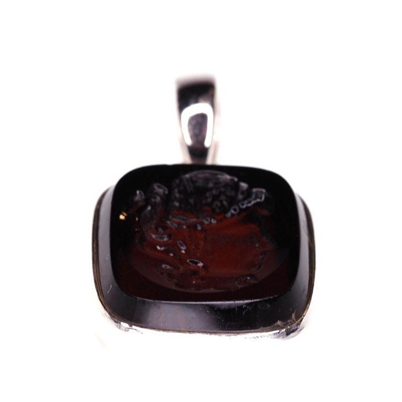 Vintage square intaglio pendant