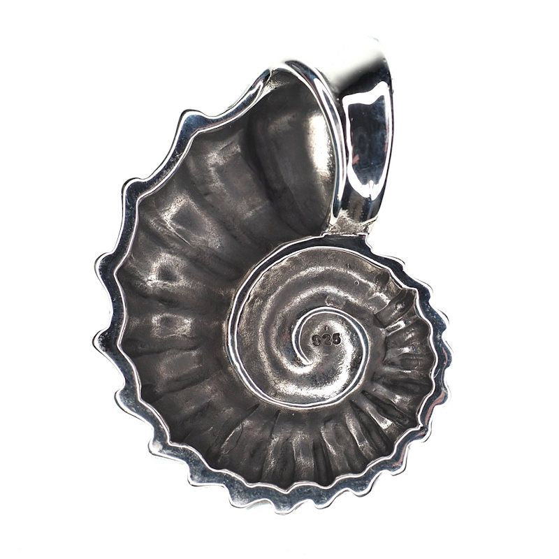 Sterling silver nautilus slide or pendant