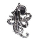 Smooth sterling silver octopus pendant