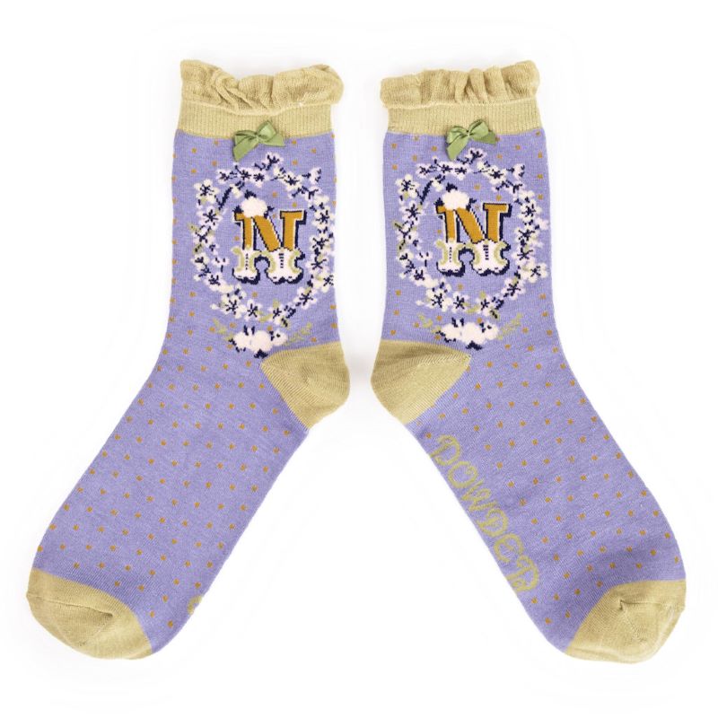 Alphabet socks - M to P