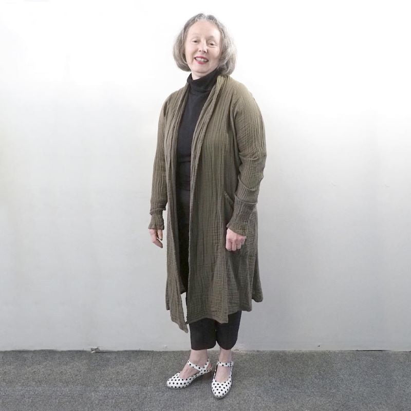 Olive cotton coat