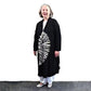 Black and white tie-dye lightweight coat