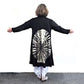 Black and white tie-dye lightweight coat