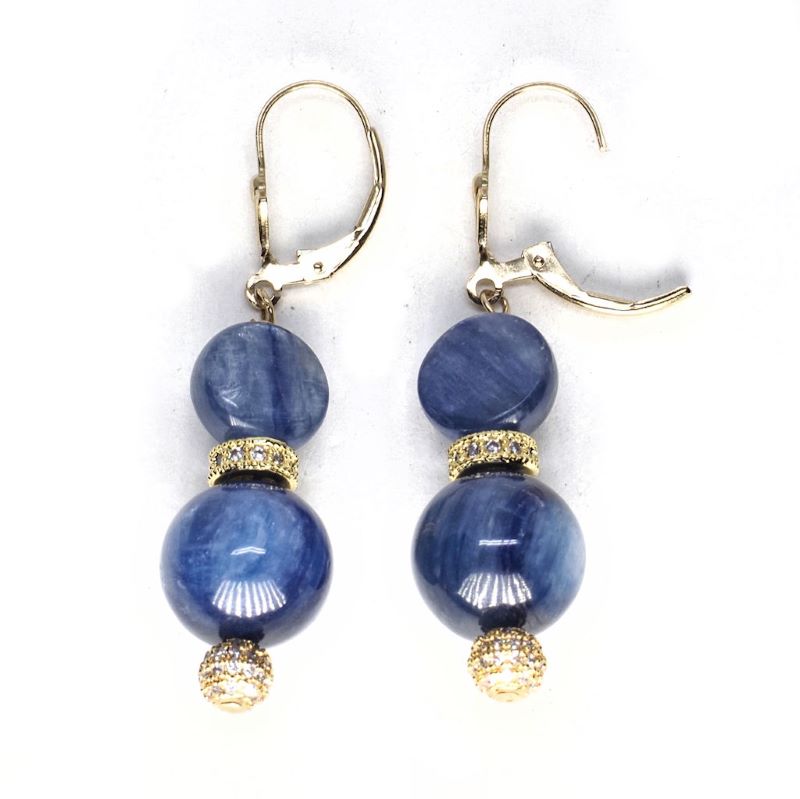 Gold kyanite earrings