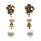 Pearl and lily earrings