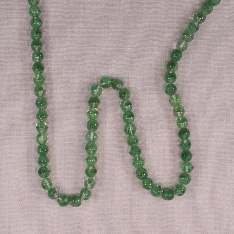 Vintage green and clear round beads