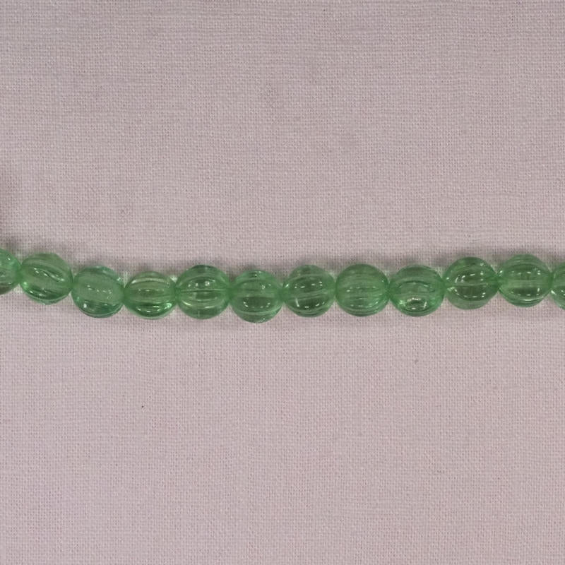 10 mm light green squash blossom round beads