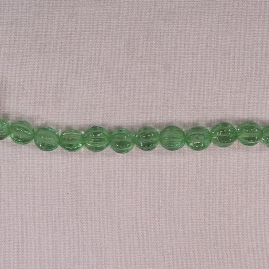 10 mm light green squash blossom round beads