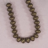 Vintage matte gold twisted beads