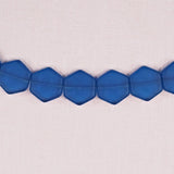 15 mm by 17 mm vintage Czech glass hexagon beads