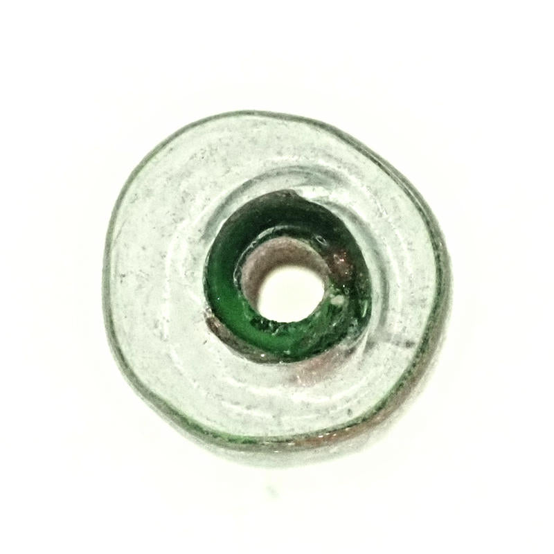 10 mm by 8 mm glass foil-lined lampwork barrels