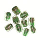 10 mm by 8 mm glass foil-lined lampwork barrels