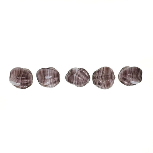 11 mm purple striped irregular beads