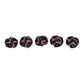 13 mm pink and black groovy beads