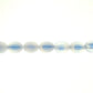 13 mm triangle milk glass with blue beads