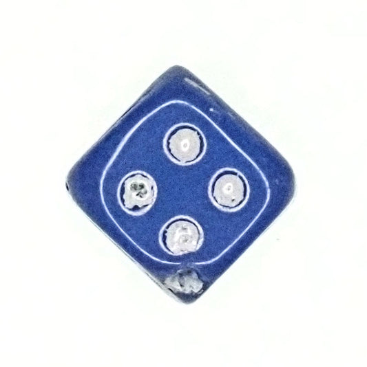 Blue dice beads