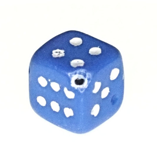 Blue dice beads