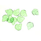 20 mm by 18 mm Czech green glass leaves