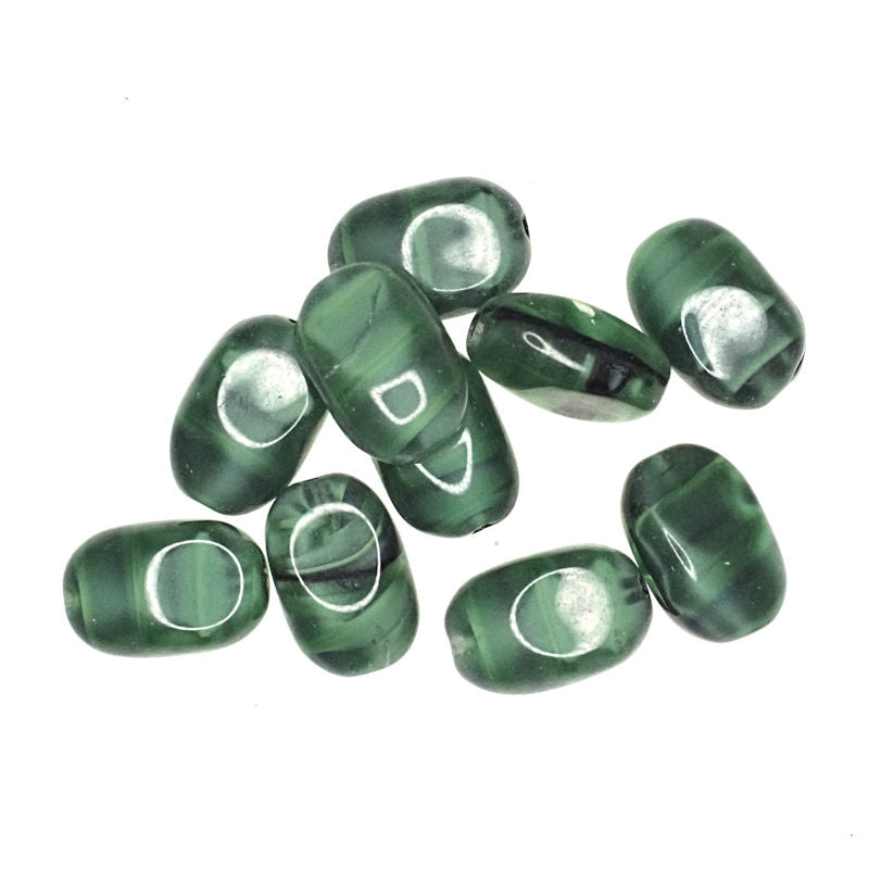 15 mm by 10 mm German glass ovals