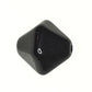 14 mm double black hexagon beads