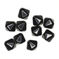 14 mm double black hexagon beads