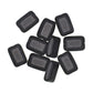 12 mm frosted black chiclet beads