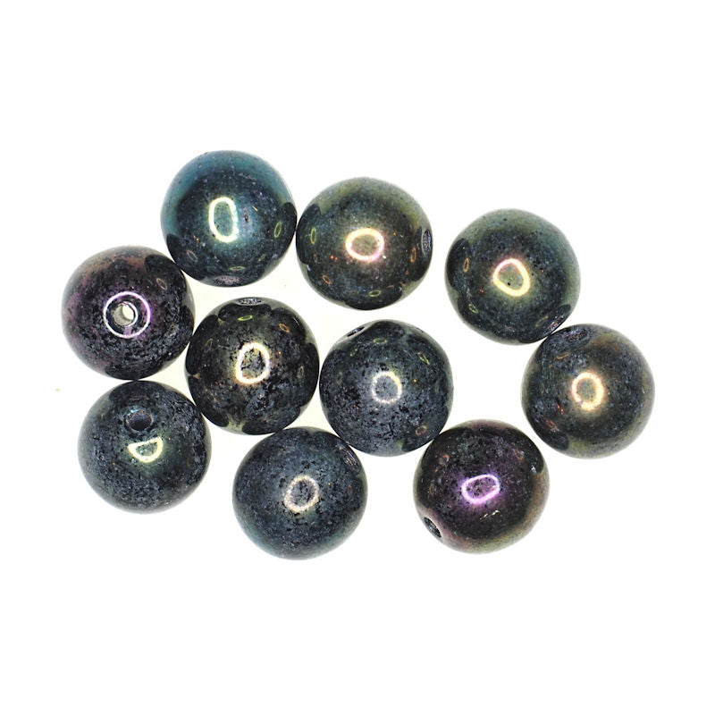 8 mm AB-coated round beads