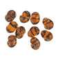 15 mm tiger striped twisted oval beads