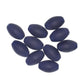 20 mm frosted matte sapphire football beads