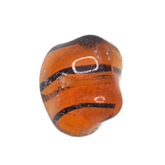 10 mm irregular tiger striped rondelle