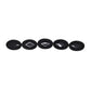 18 mm black flat oval beads