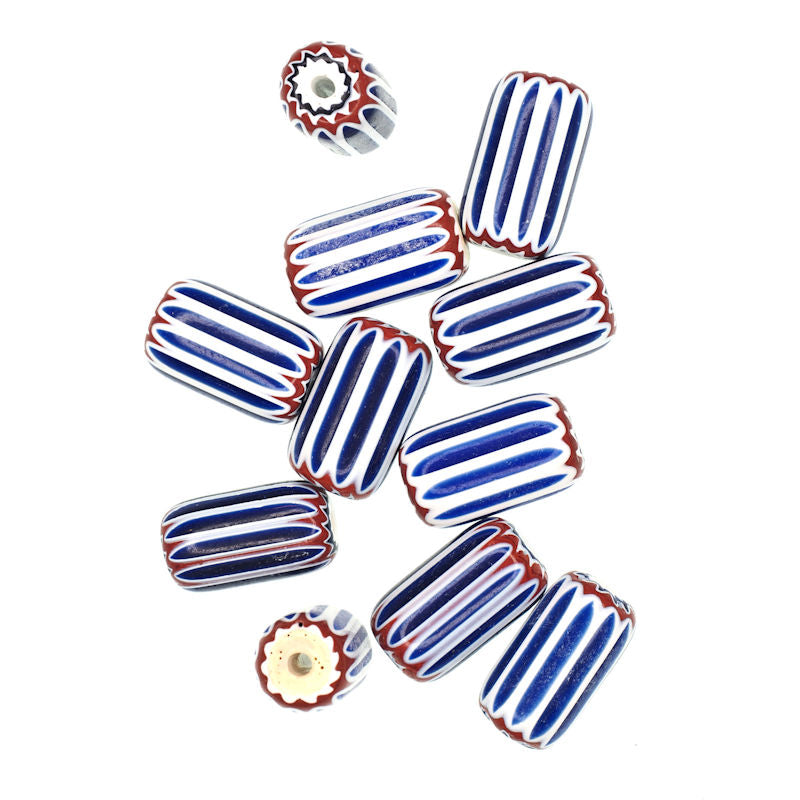 Vintage Italian chevron beads