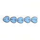 11 mm sapphire blue heart beads