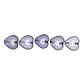 11 mm purple heart beads