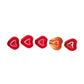 6 mm red heart beads