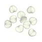 10 mm clear frosted heart beads