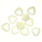 11 mm white pearl heart beads