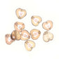 6 mm transparent pink heart beads