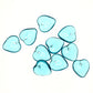 12 mm top-drilled sea blue heart beads