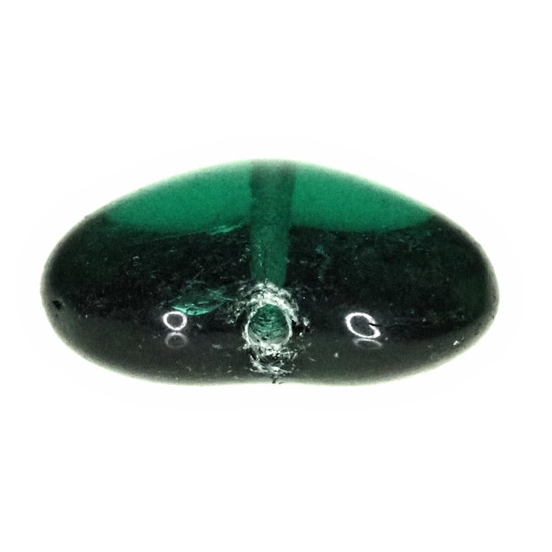 15 mm emerald green heart beads