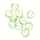 11 mm lime green heart beads