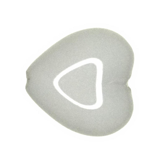 14 mm white opaque heart beads