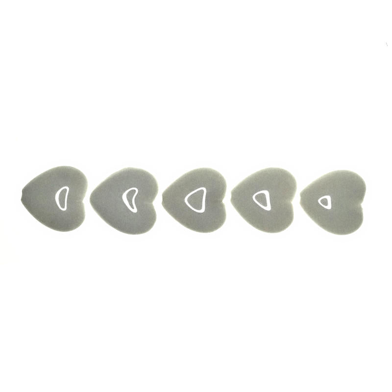 14 mm white opaque heart beads