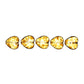 11 mm amber speckled heart beads