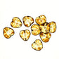 11 mm amber speckled heart beads