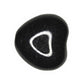 7 mm black heart beads