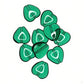 6 mm green heart beads