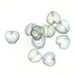 7 mm clear AB heart beads